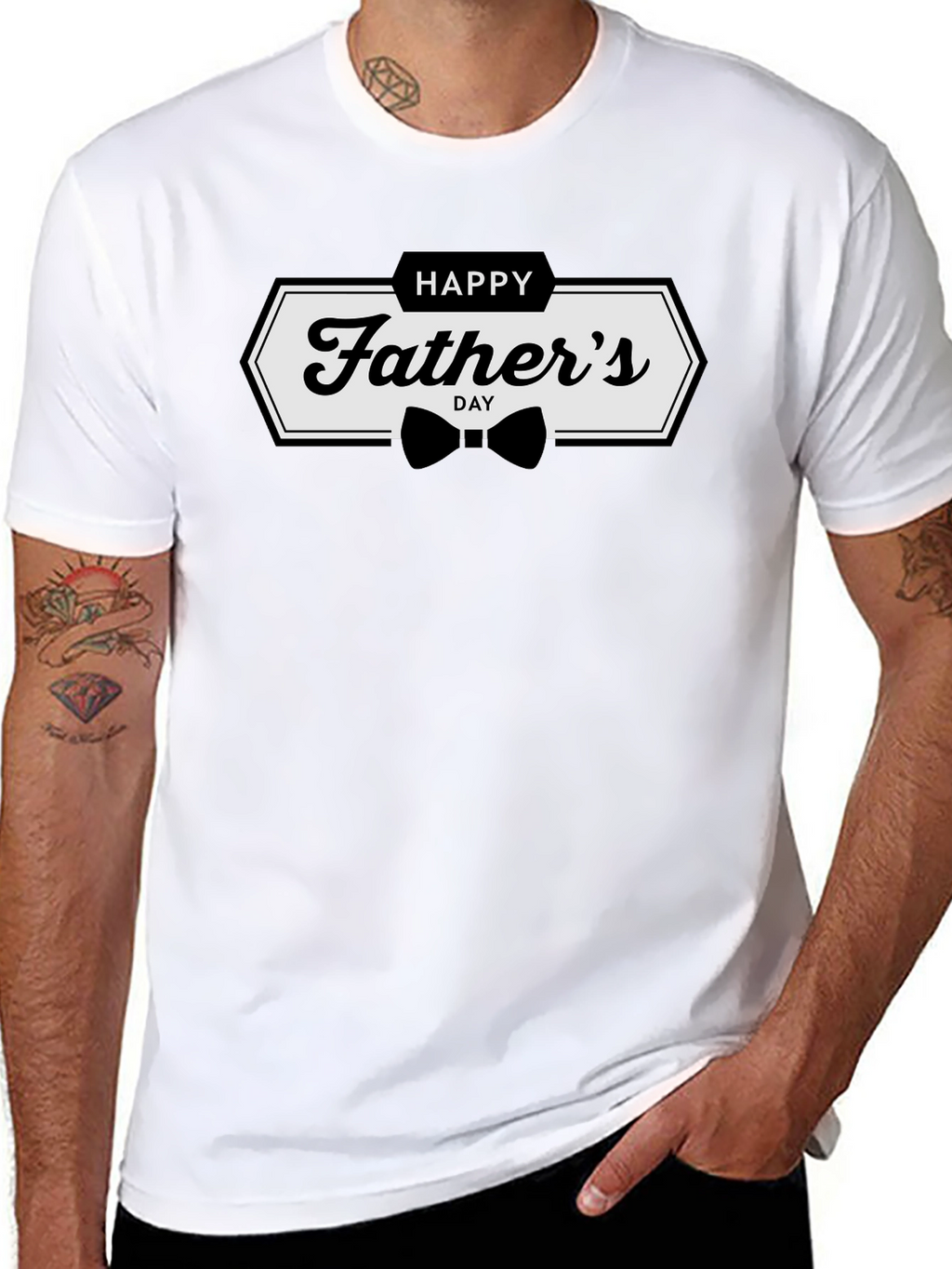 Happy Fathers Day T-Shirt - Black