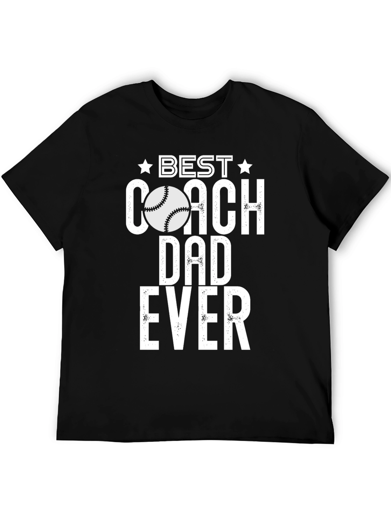 Best Coach Dad Ever T-Shirt Baseball Gift