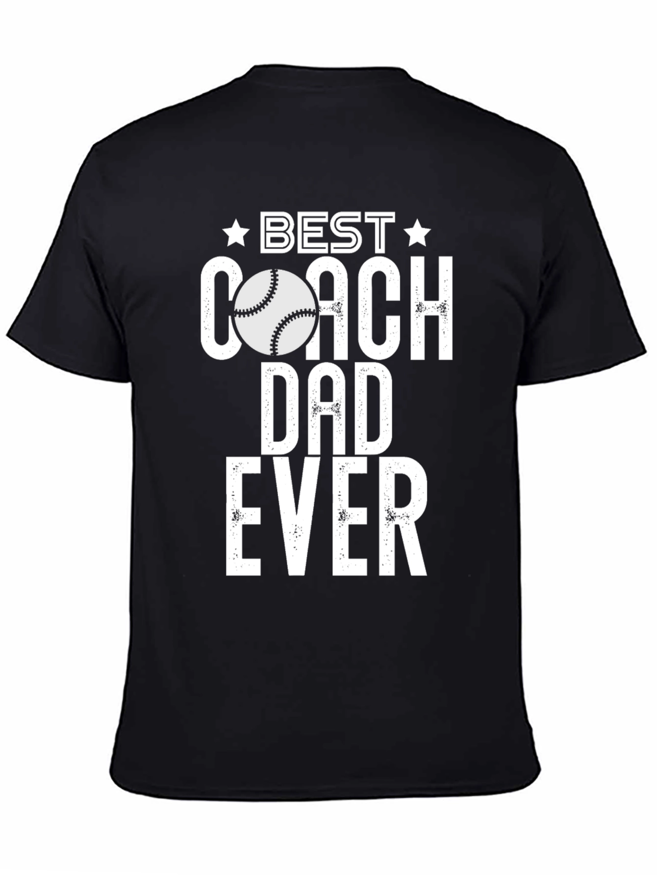 Best Coach Dad Ever T-Shirt Baseball Gift