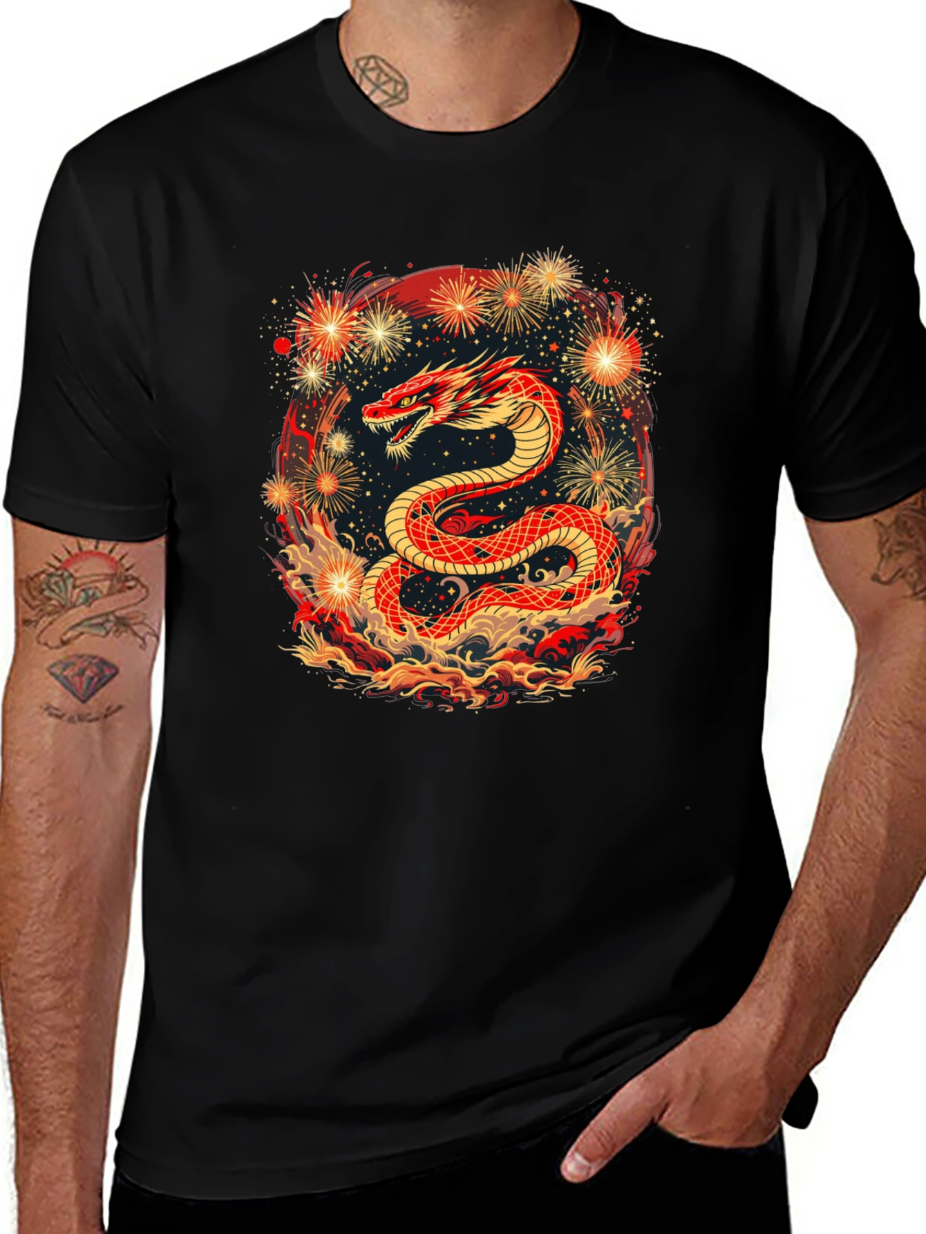 Fiery Dragon Graphic Tee - Year of the Dragon Shirt