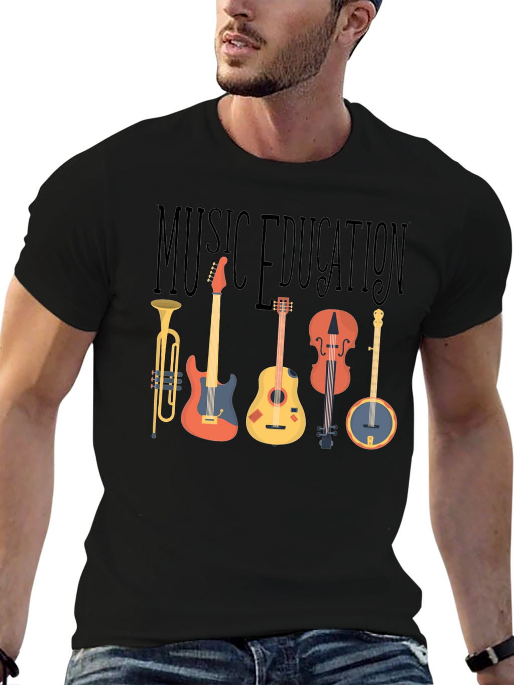 Music Education T-Shirt - Instruments Graphic Tee