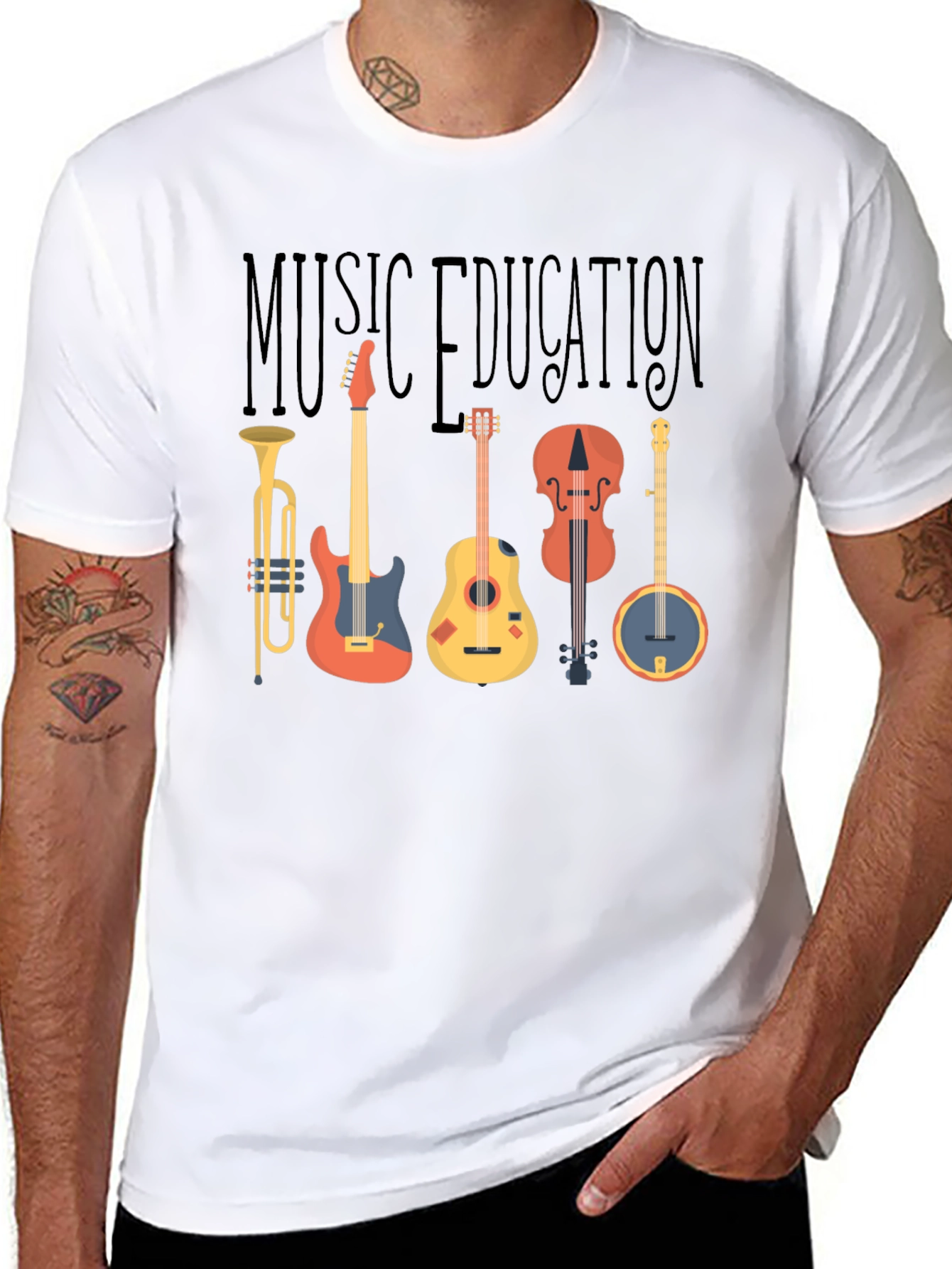 Music Education T-Shirt - Instruments Graphic Tee