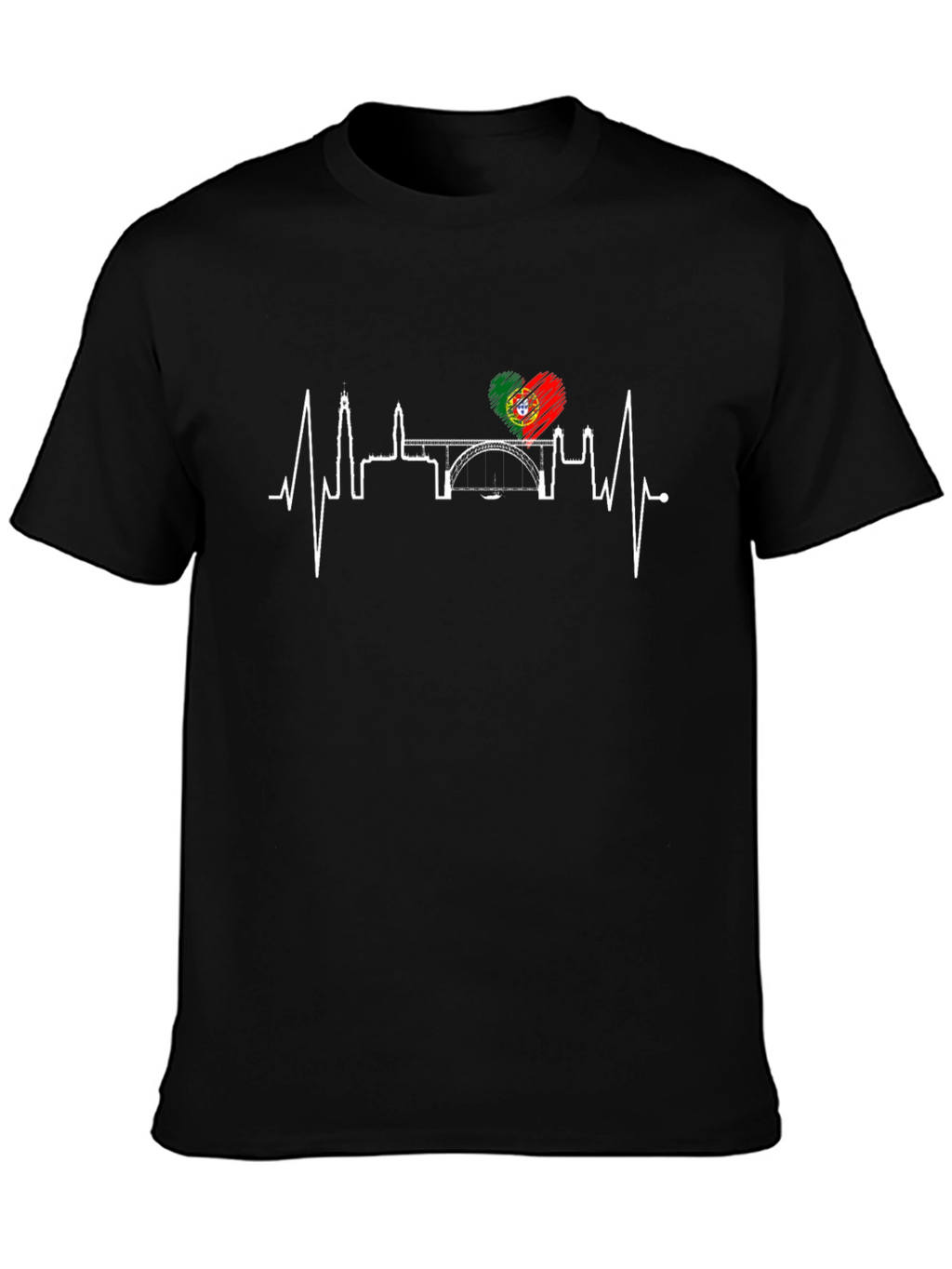 Portugal Heartbeat Cityscape T-Shirt