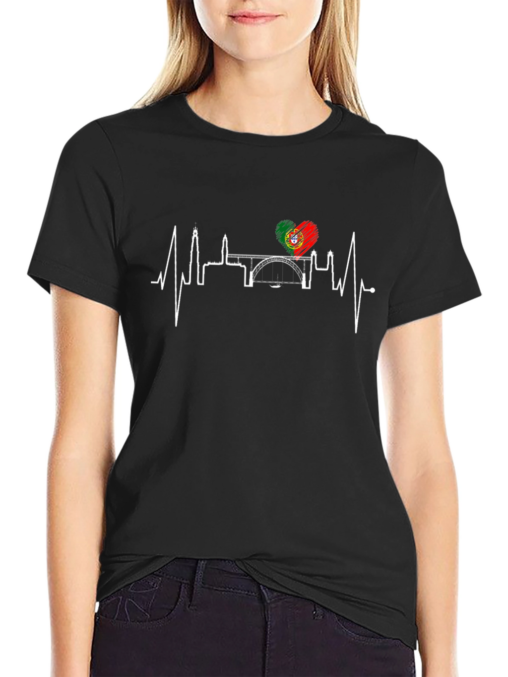Portugal Heartbeat Cityscape T-Shirt