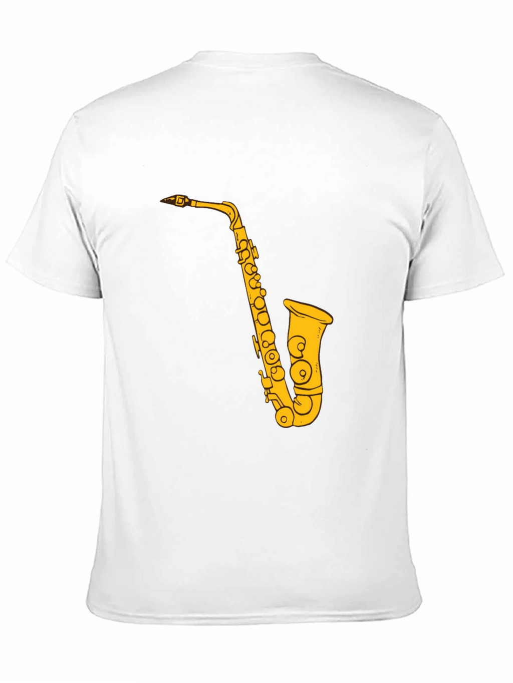 Saxophone Graphic Print Black T-Shirt