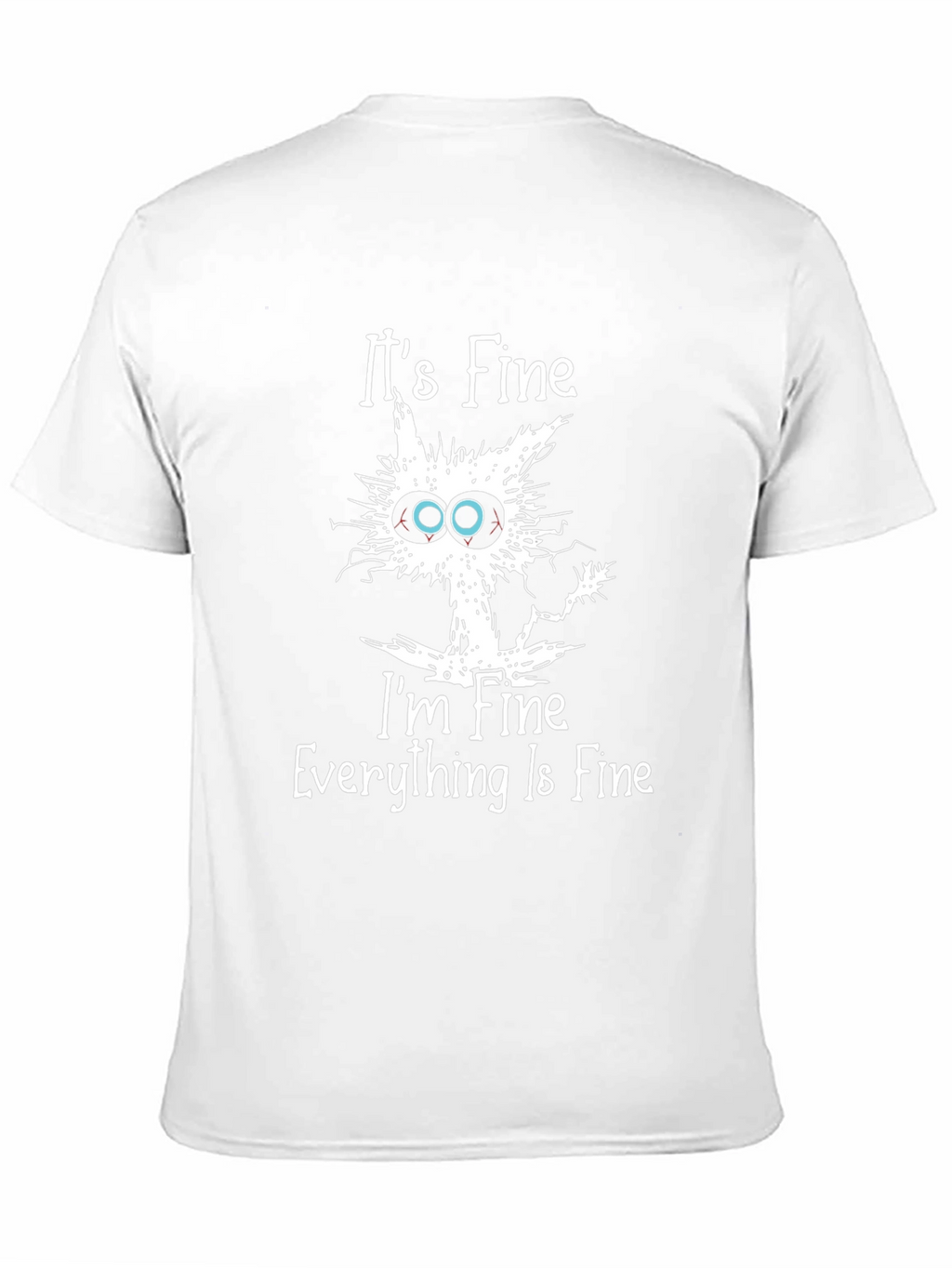 Its Fine Cat Graphic Black T-Shirt