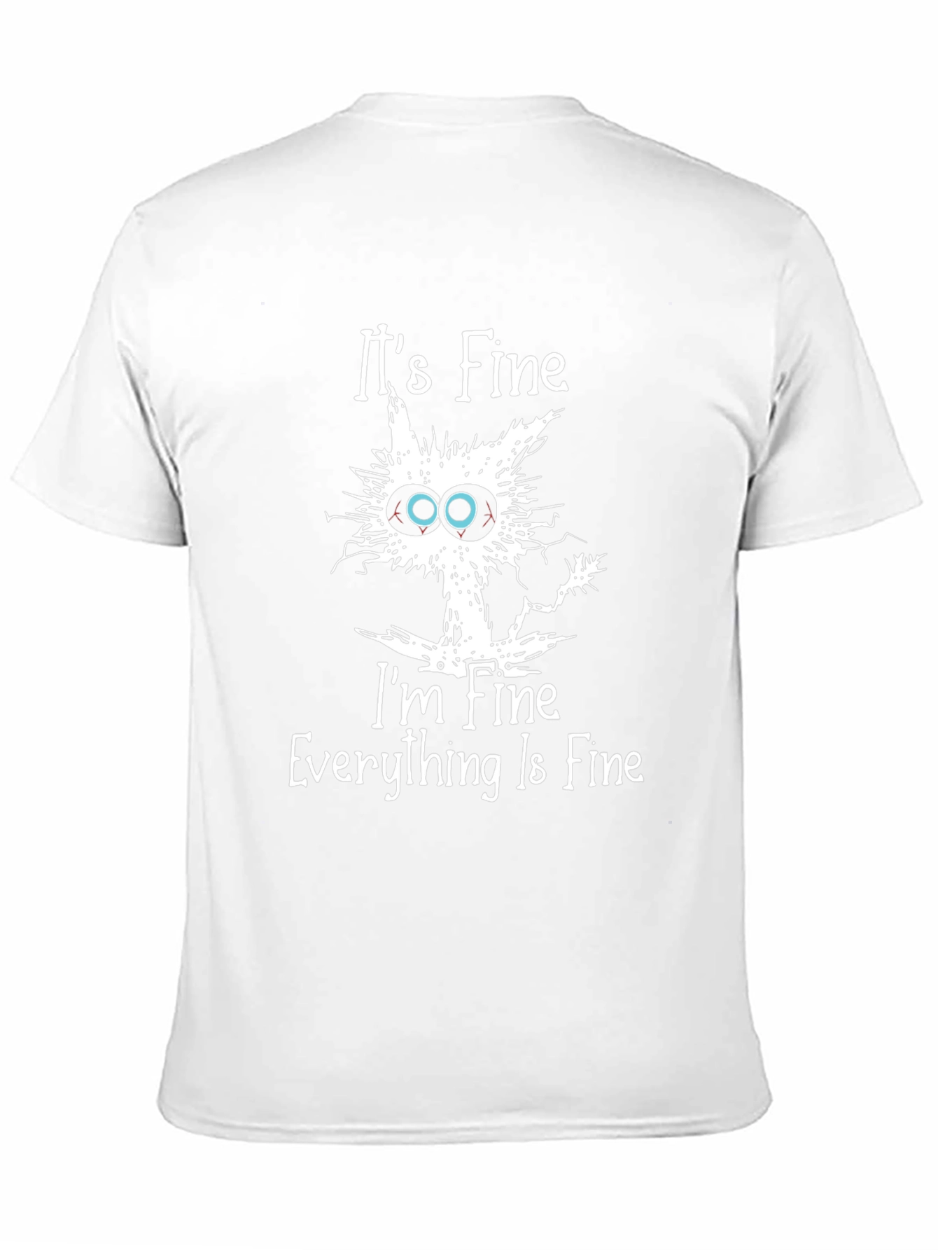 Its Fine Cat Graphic Black T-Shirt