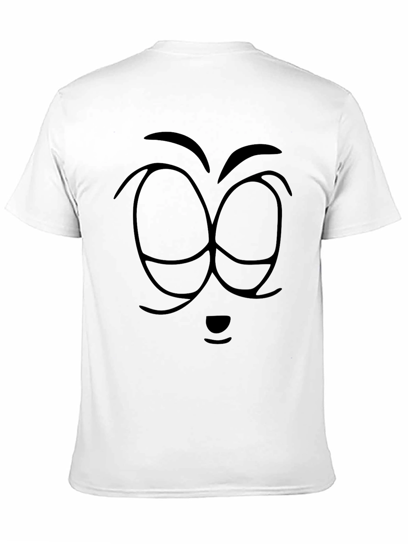 Black Sleepy Face Graphic Tee Shirt