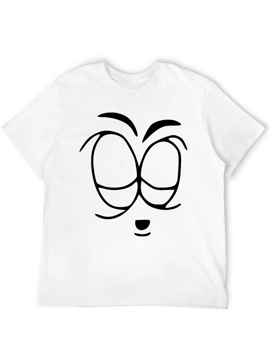 Black Sleepy Face Graphic Tee Shirt