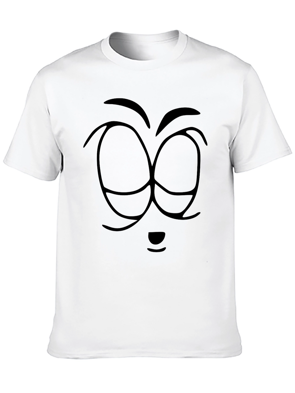 Black Sleepy Face Graphic Tee Shirt