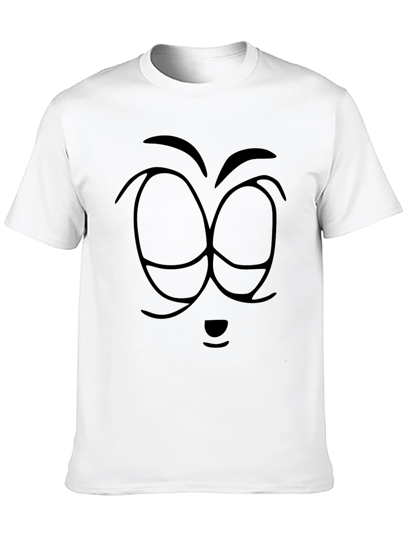 Black Sleepy Face Graphic Tee Shirt