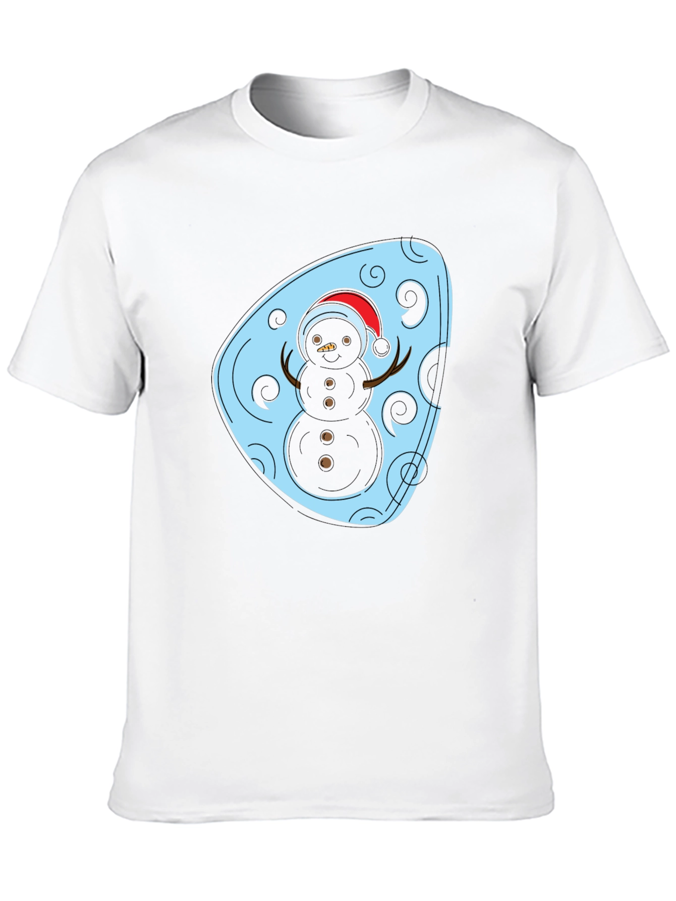 Festive Snowman Graphic Tee - Holiday Style