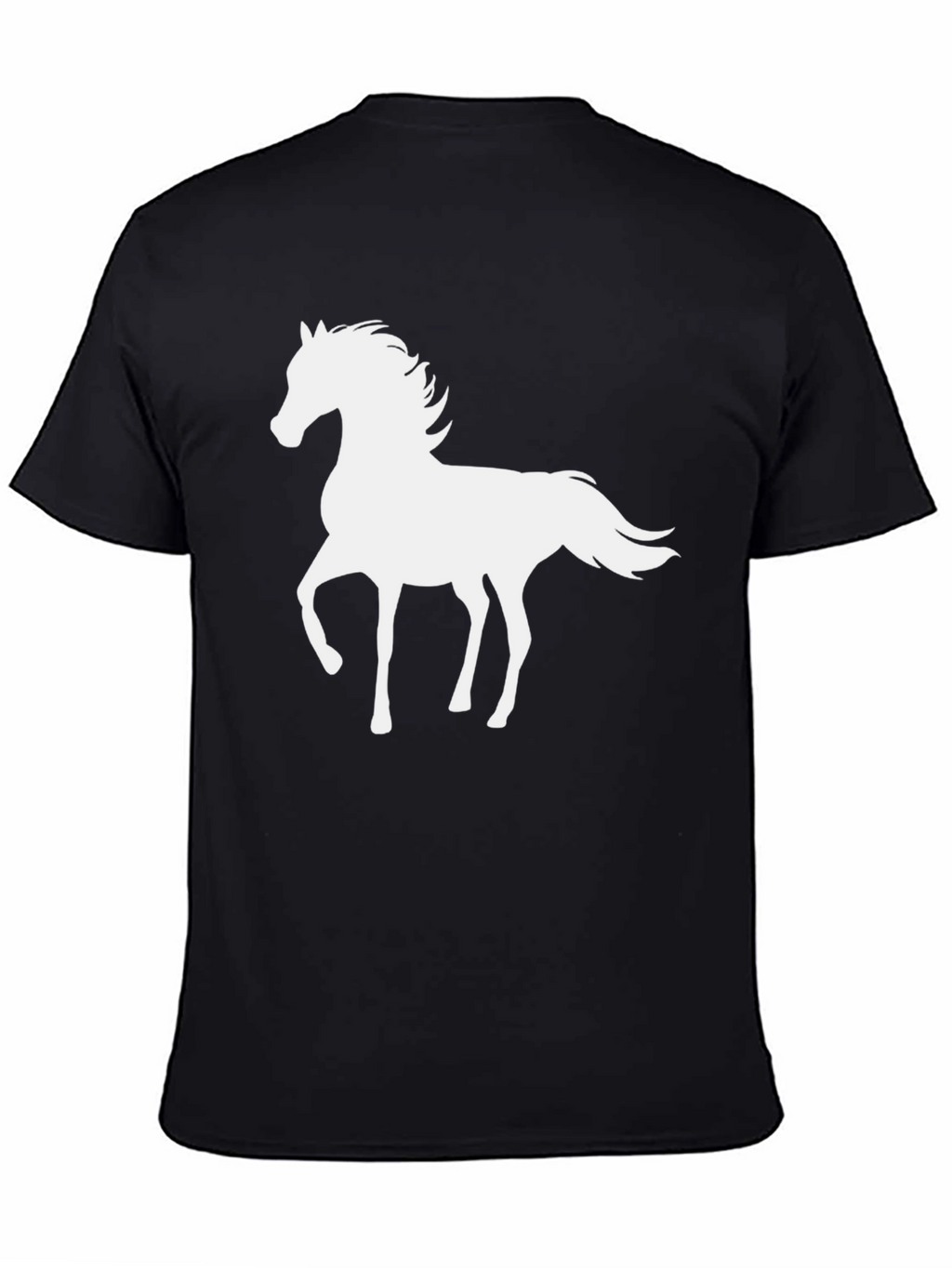 Horse Silhouette Black T-Shirt