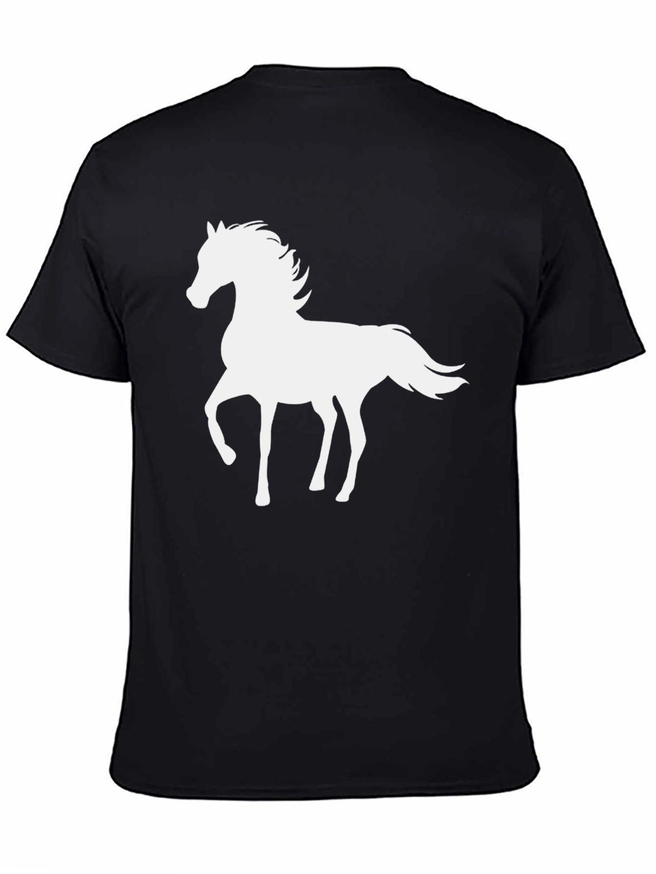 Horse Silhouette Black T-Shirt