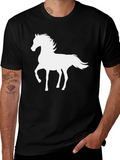 Horse Silhouette Black T-Shirt