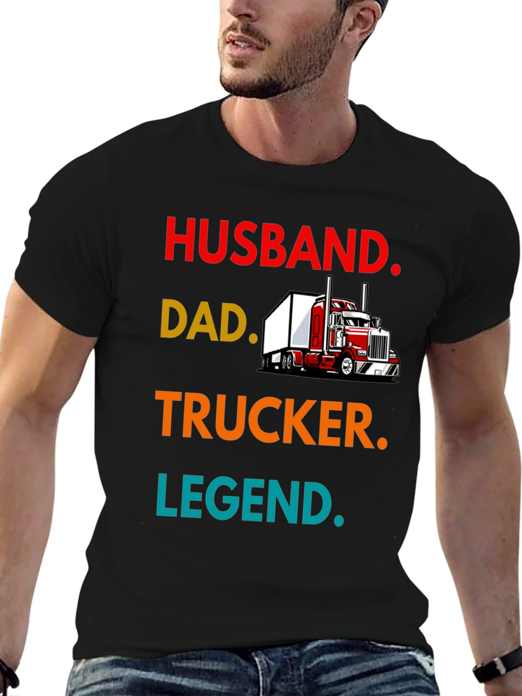 Husband Dad Trucker Legend Tee