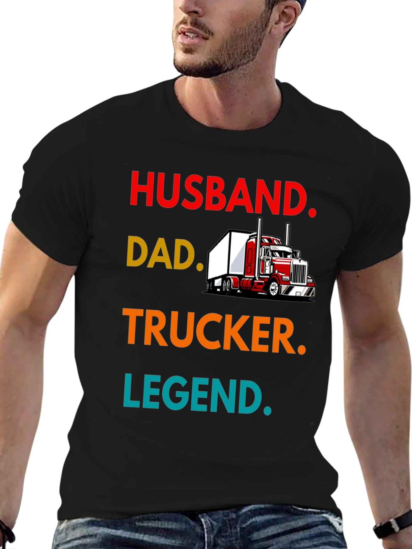 Husband Dad Trucker Legend Tee