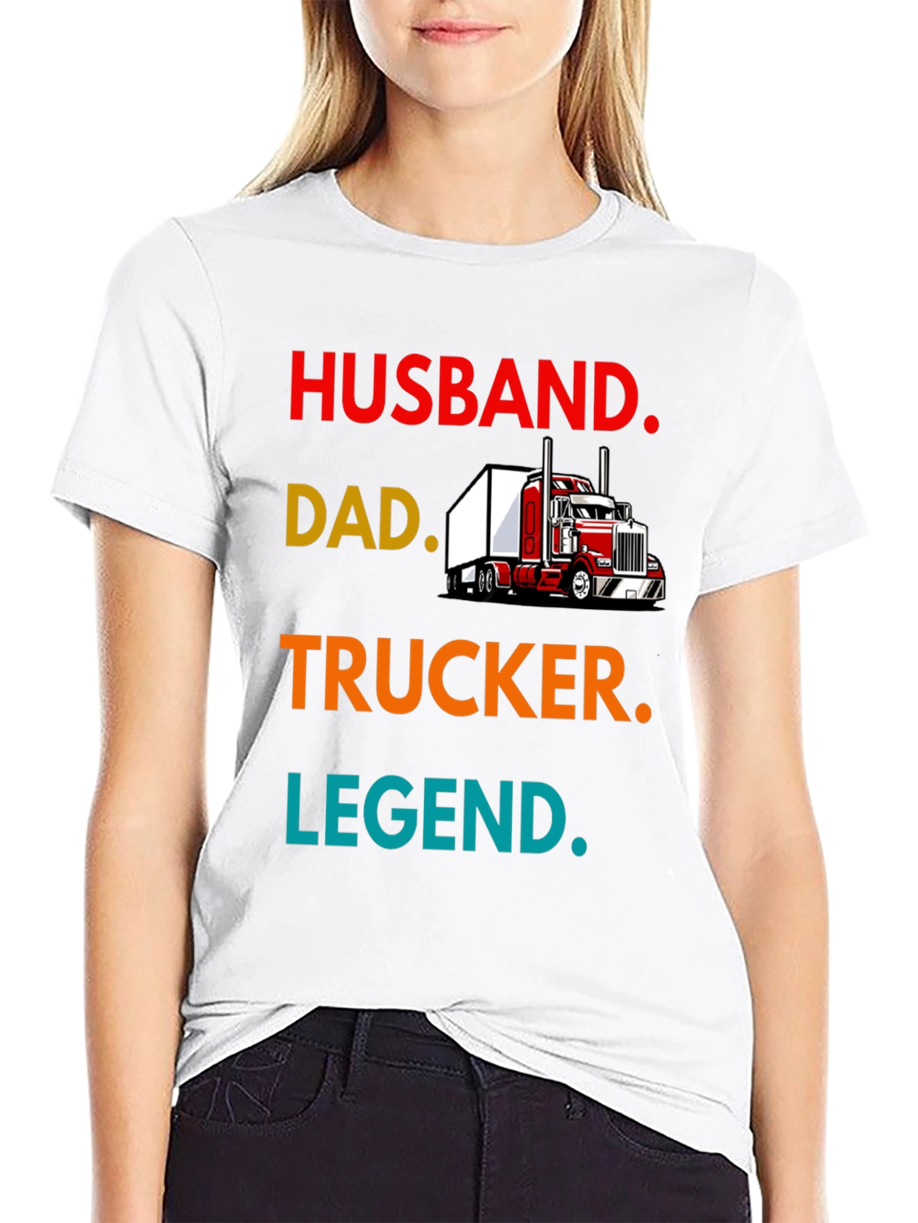 Husband Dad Trucker Legend Tee