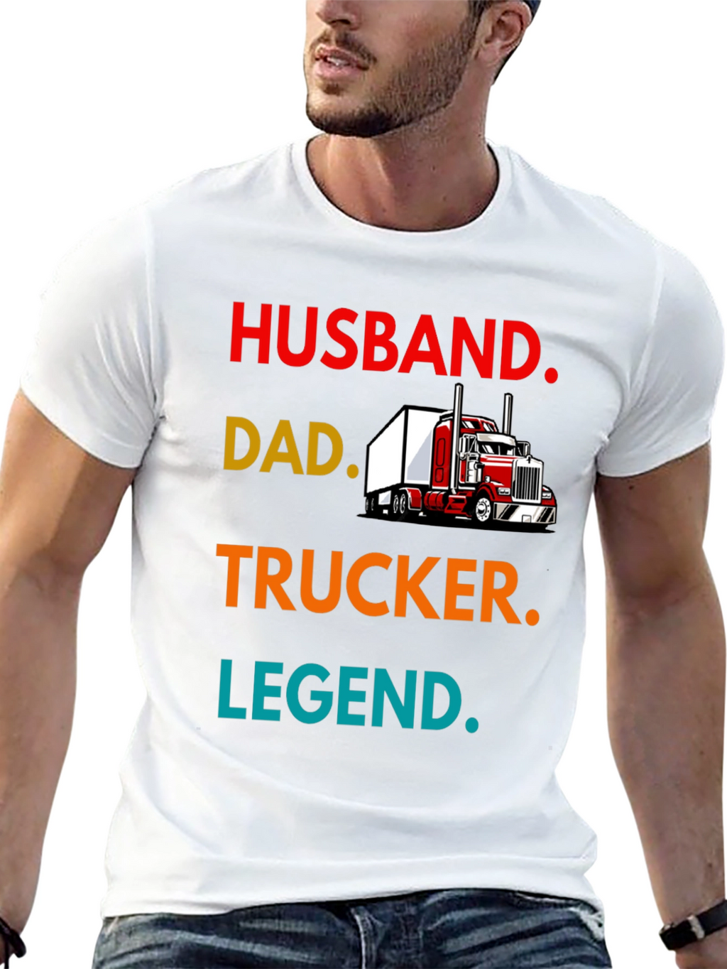 Husband Dad Trucker Legend Tee
