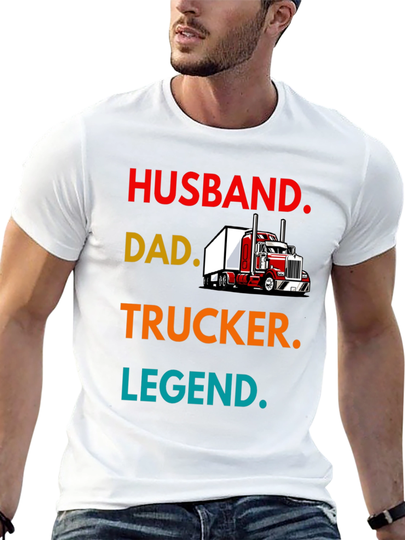 Husband Dad Trucker Legend Tee