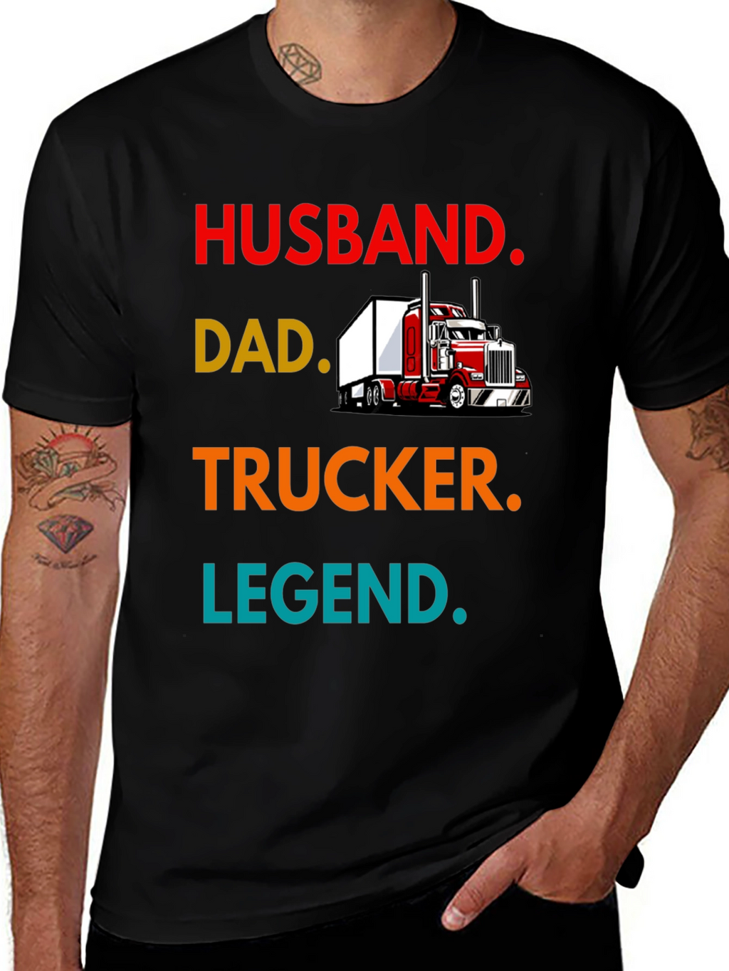 Husband Dad Trucker Legend Tee