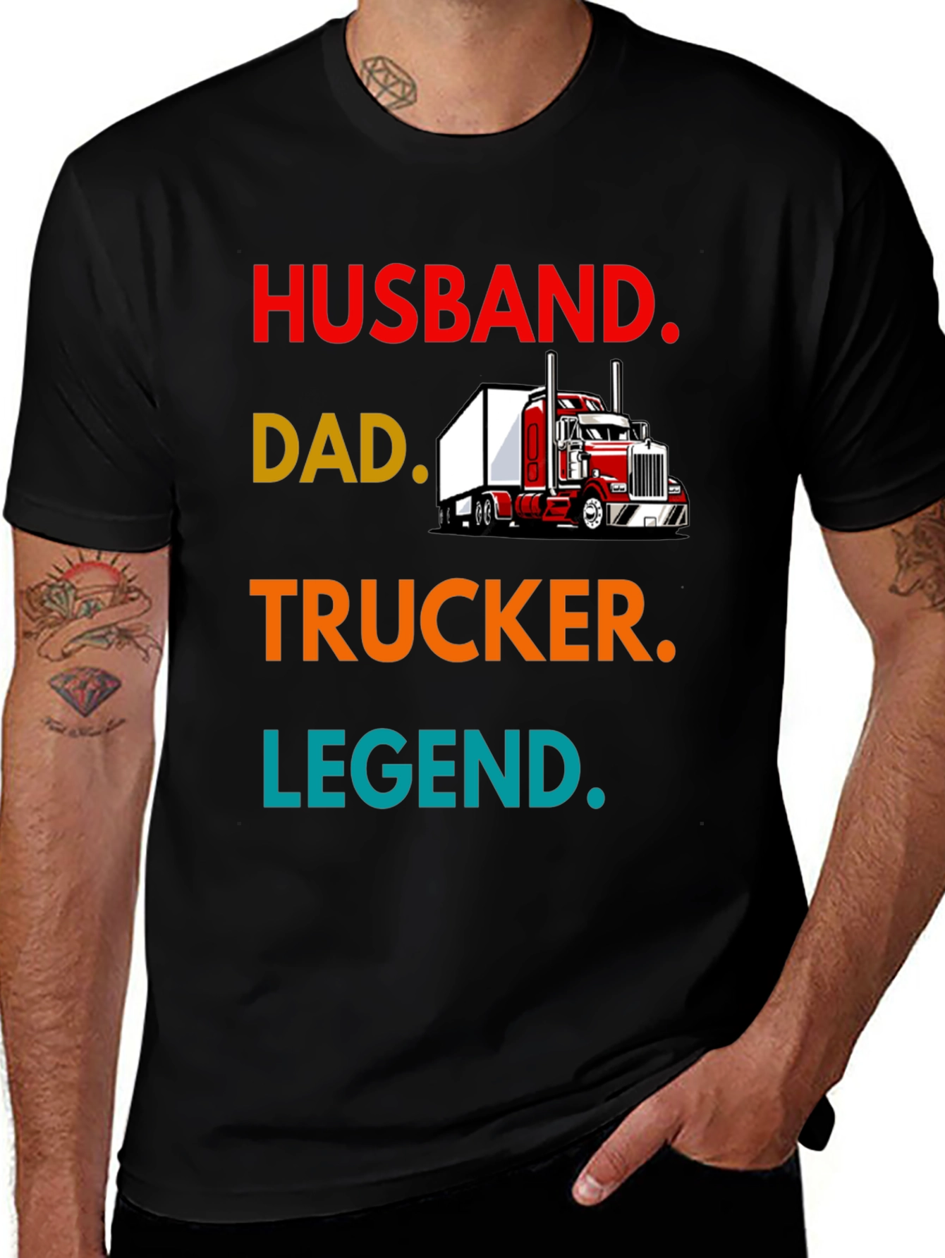 Husband Dad Trucker Legend Tee