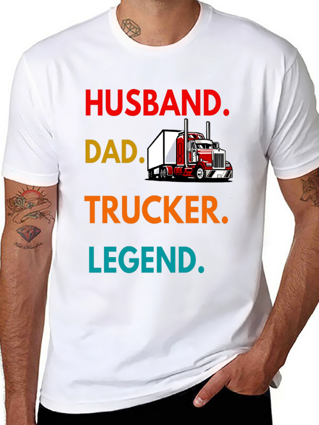 Husband Dad Trucker Legend Tee