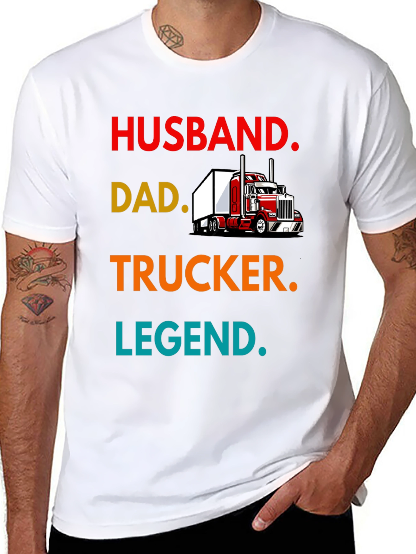 Husband Dad Trucker Legend Tee