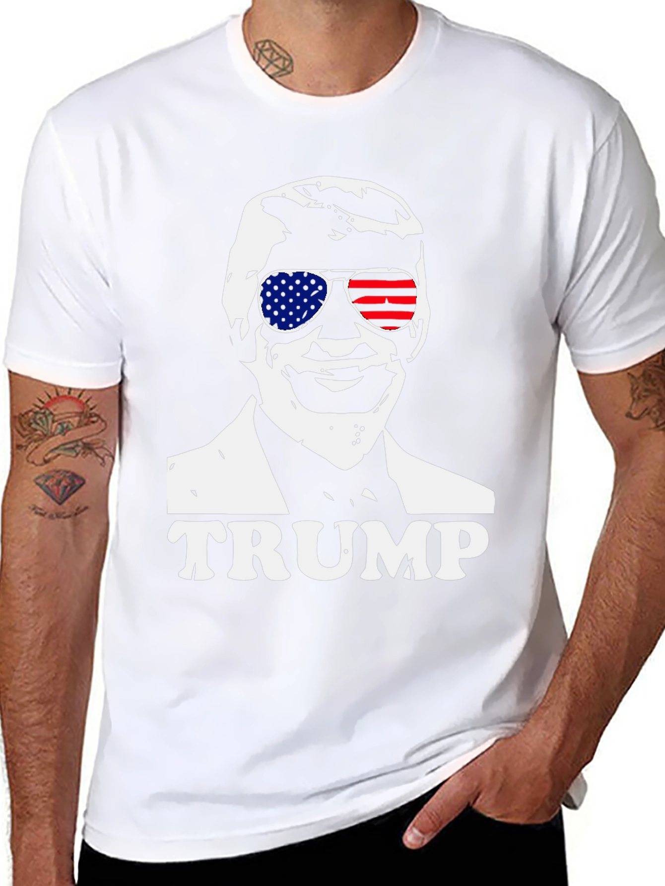 Trump Sunglasses Graphic Tee - Patriotic Apparel