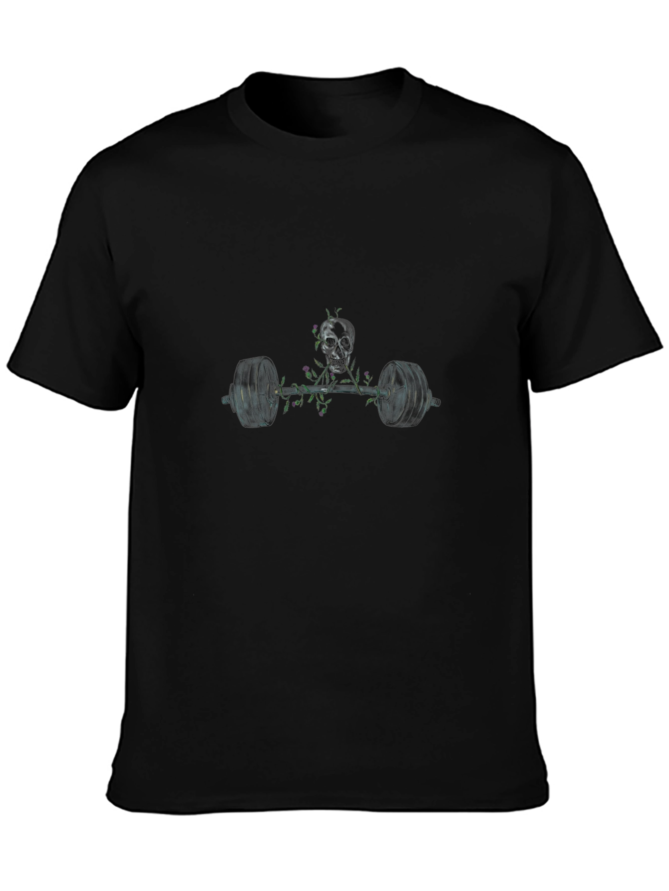 Skull Barbell Graphic T-Shirt