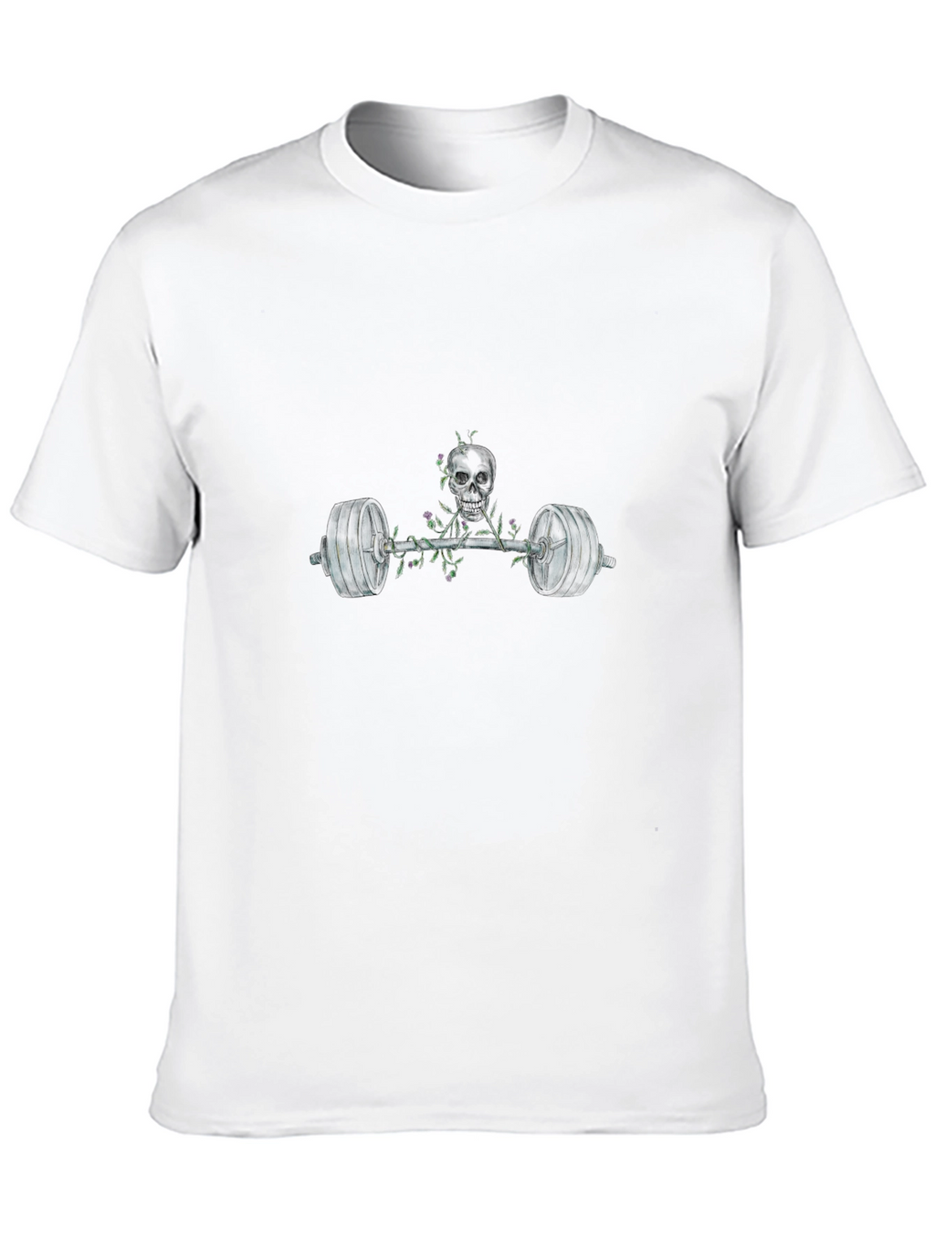 Skull Barbell Graphic T-Shirt