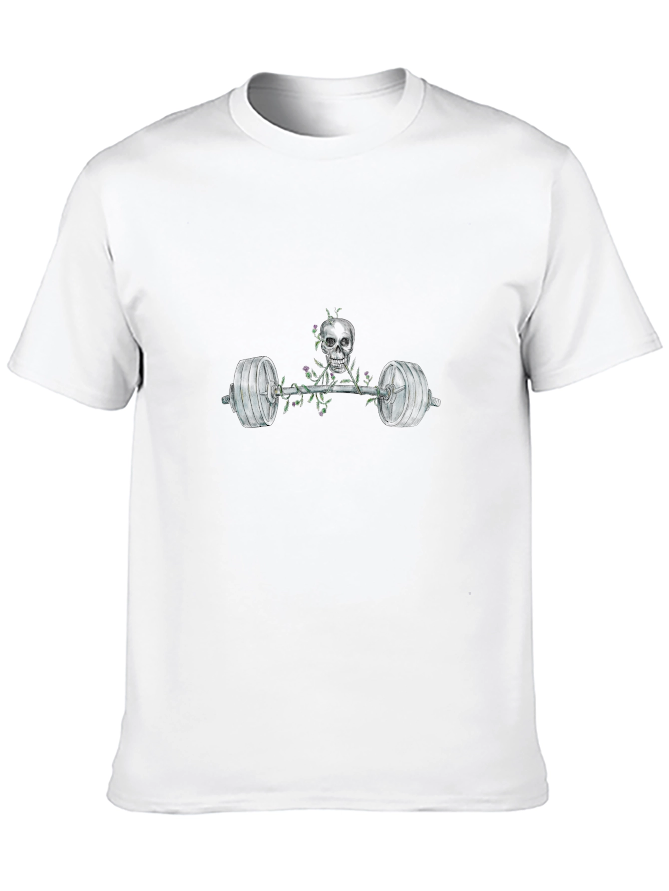 Skull Barbell Graphic T-Shirt