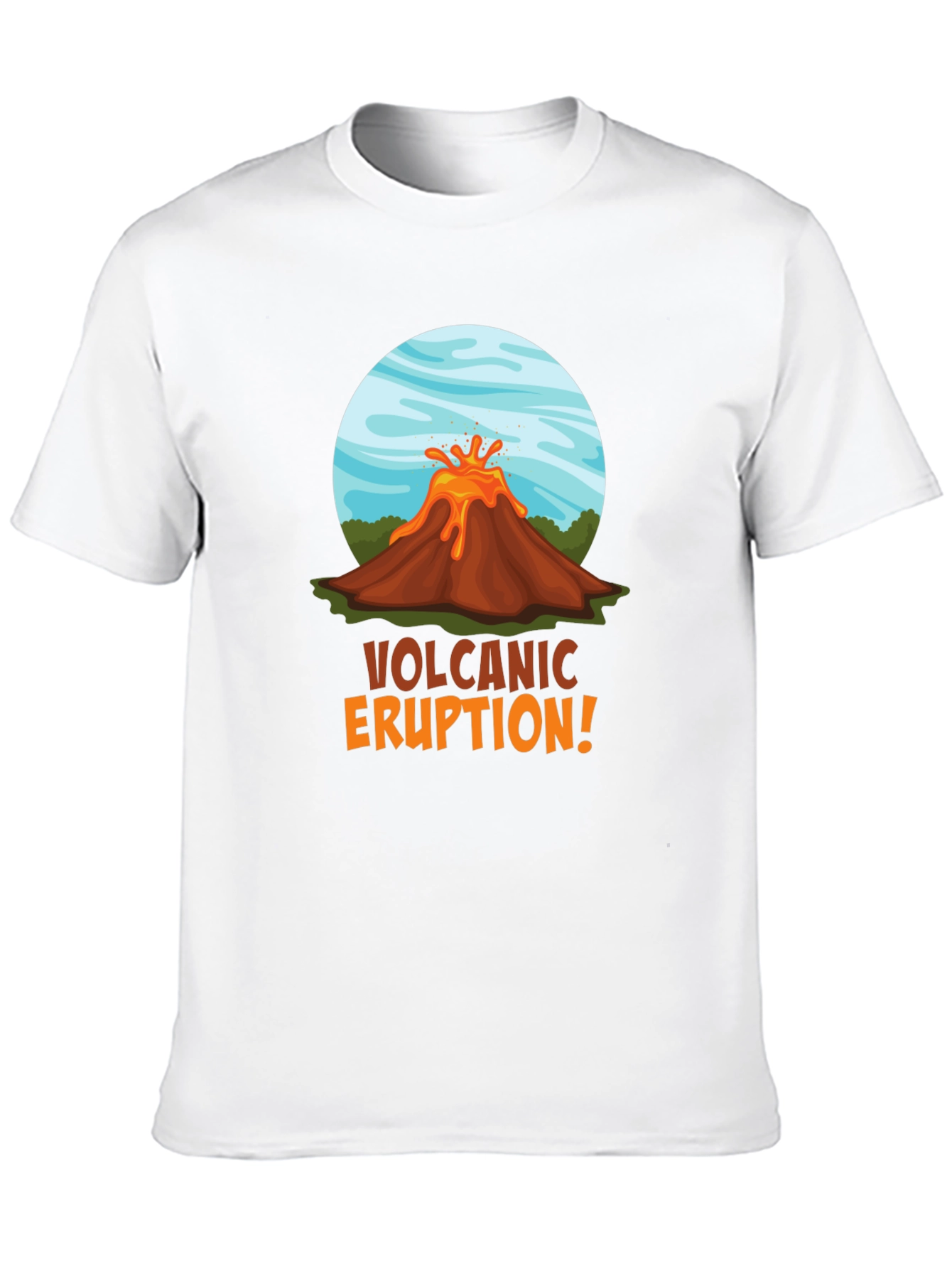 Volcanic Eruption Graphic T-Shirt - Black