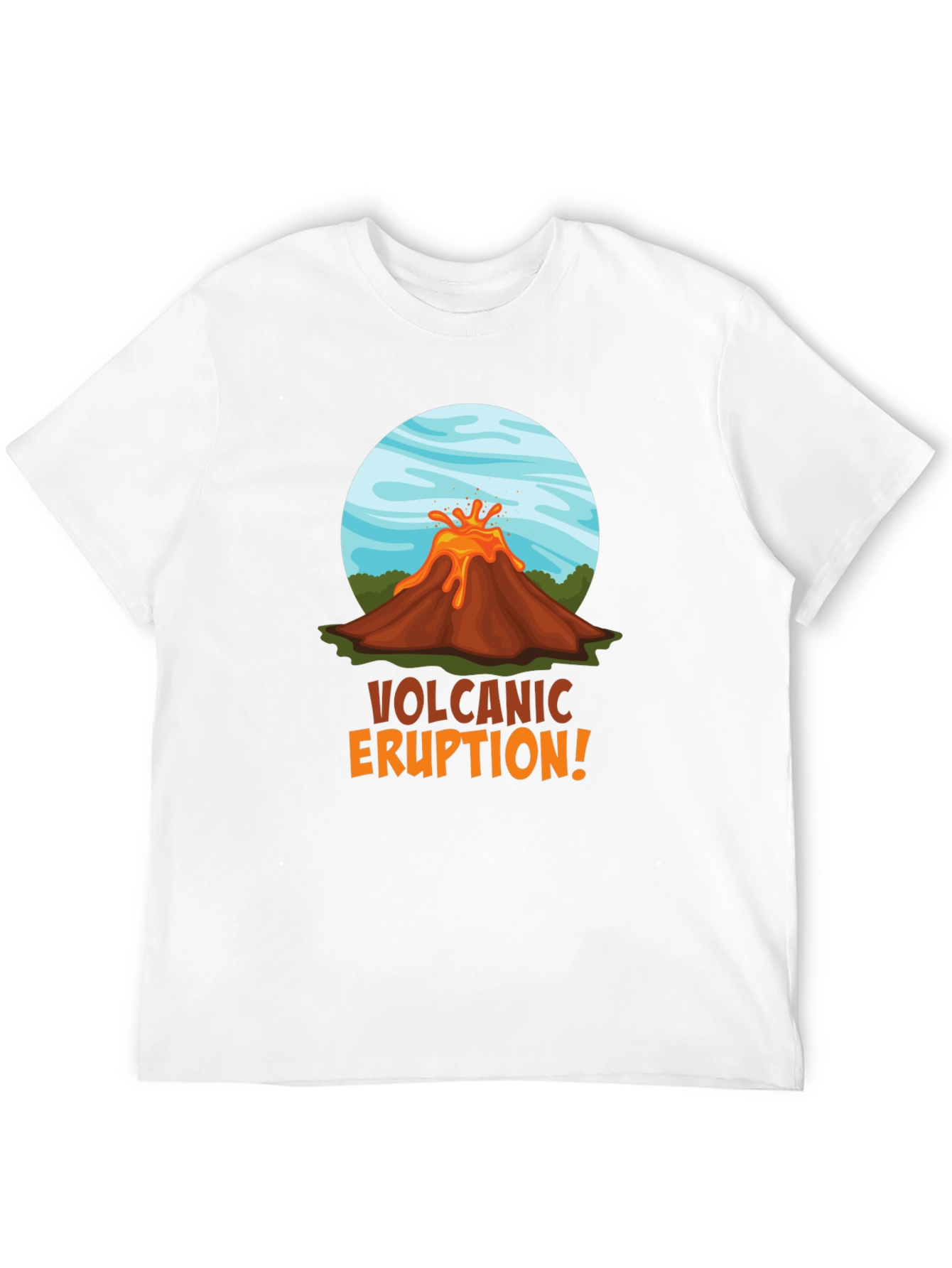 Volcanic Eruption Graphic T-Shirt - Black