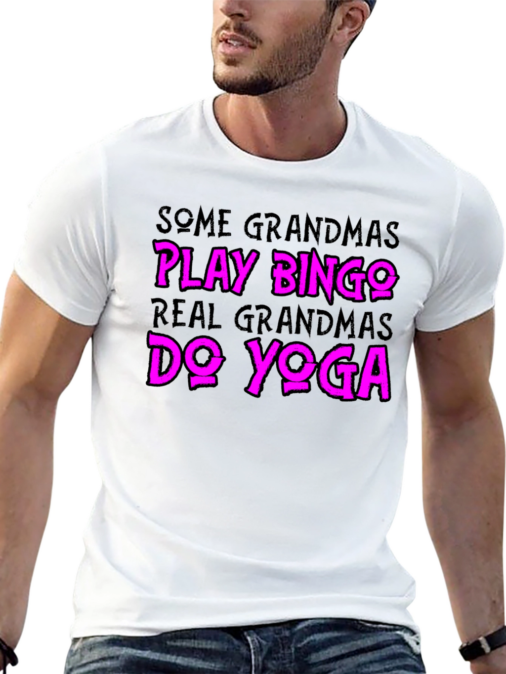 Funny Grandmas Do Yoga Graphic Tee