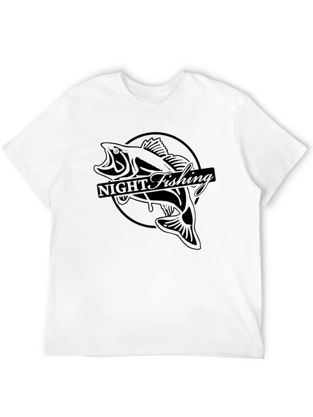 Night Fishing Graphic Tee - Bass Design