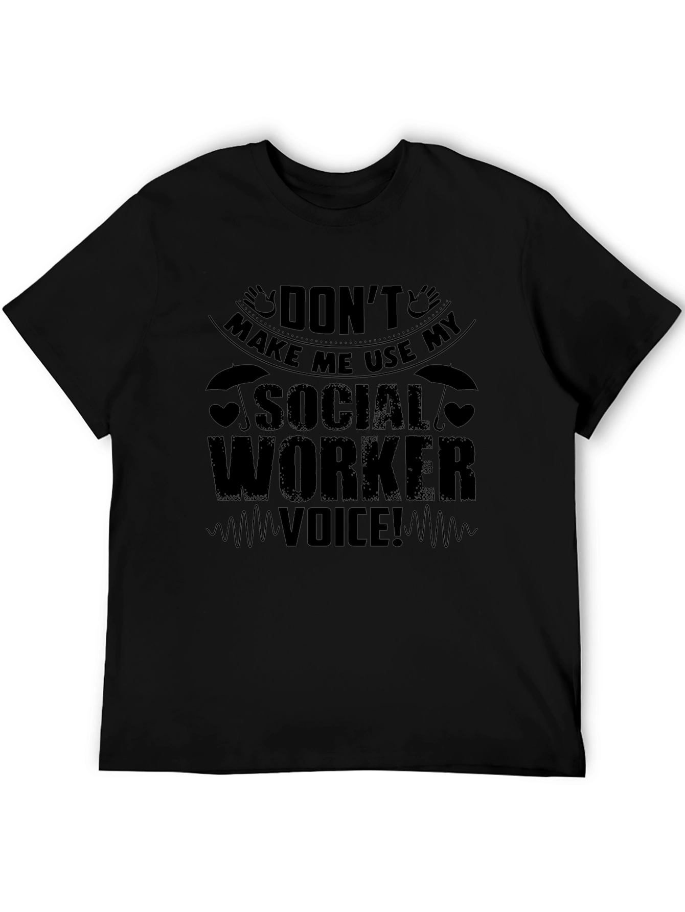 Social Worker Voice Graphic T-Shirt - Black