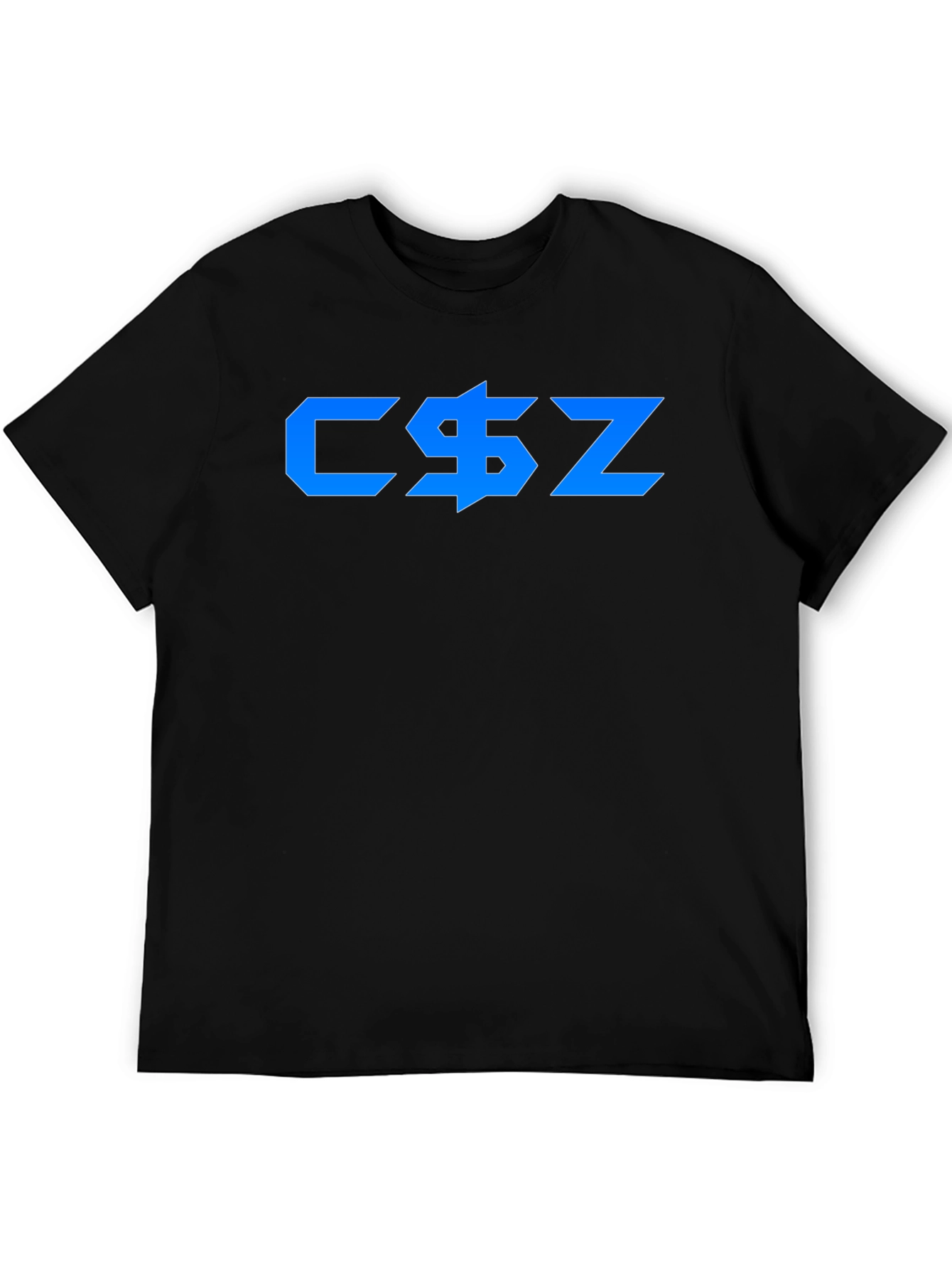 CSZ Graphic Tee - Bold Blue Design on Black