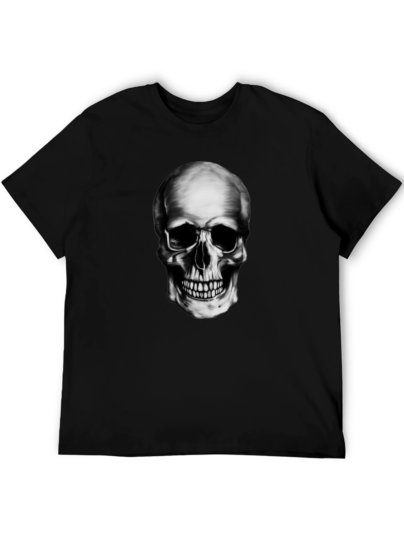 Skull Graphic Black T-Shirt - Edgy Style