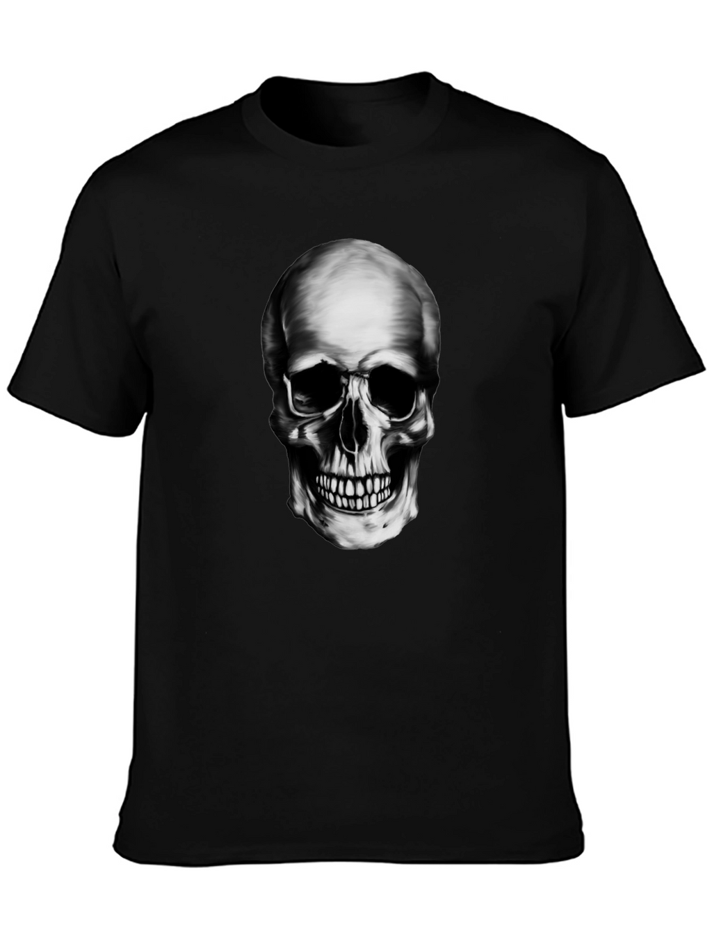 Skull Graphic Black T-Shirt - Edgy Style