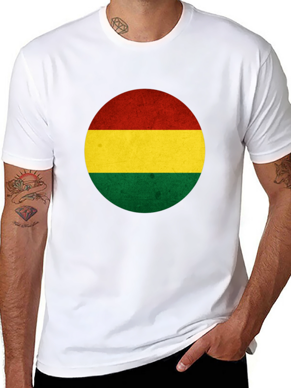 Bolivia Flag T-Shirt - Roundel Design