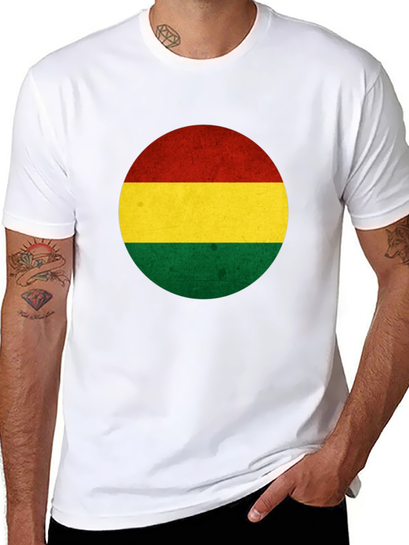 Bolivia Flag T-Shirt - Roundel Design