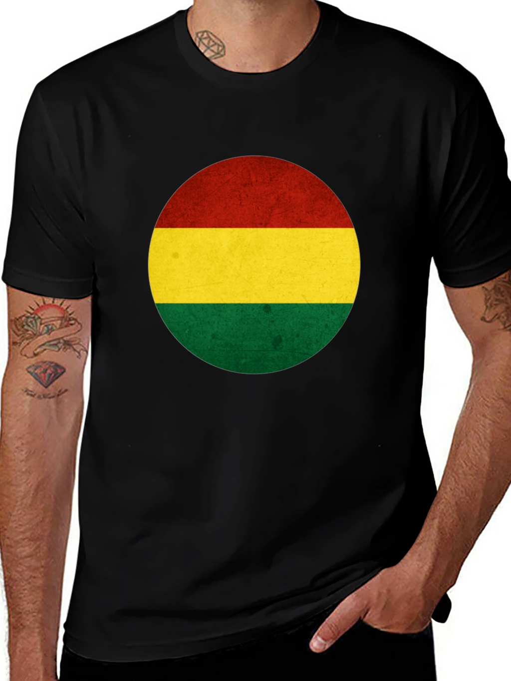 Bolivia Flag T-Shirt - Roundel Design