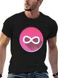 Pink Infinity Symbol Graphic Tee - Black