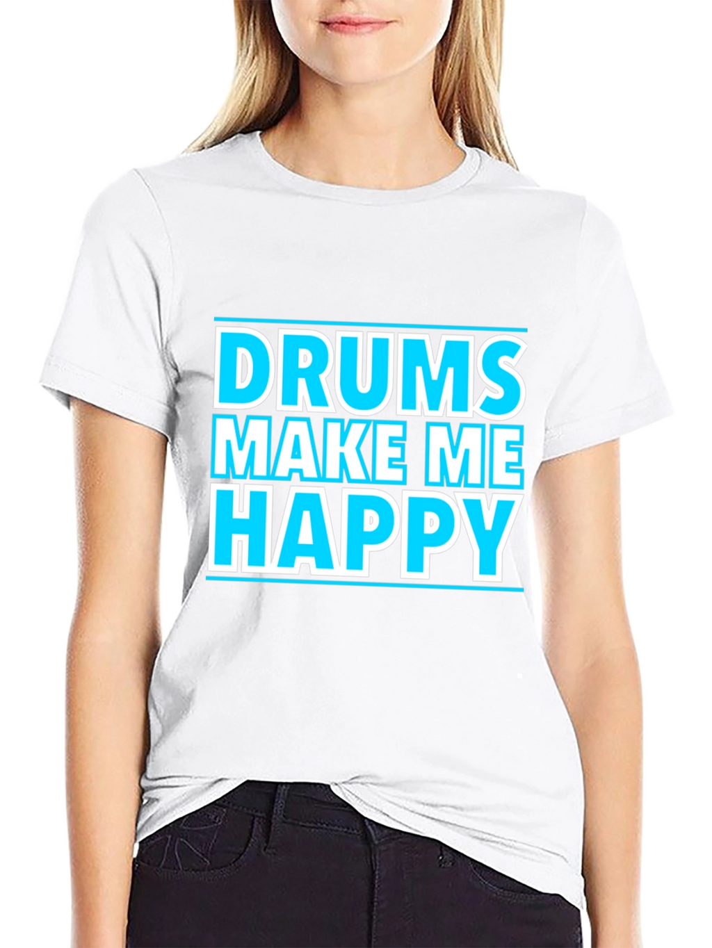 Drums Make Me Happy Graphic T-Shirt