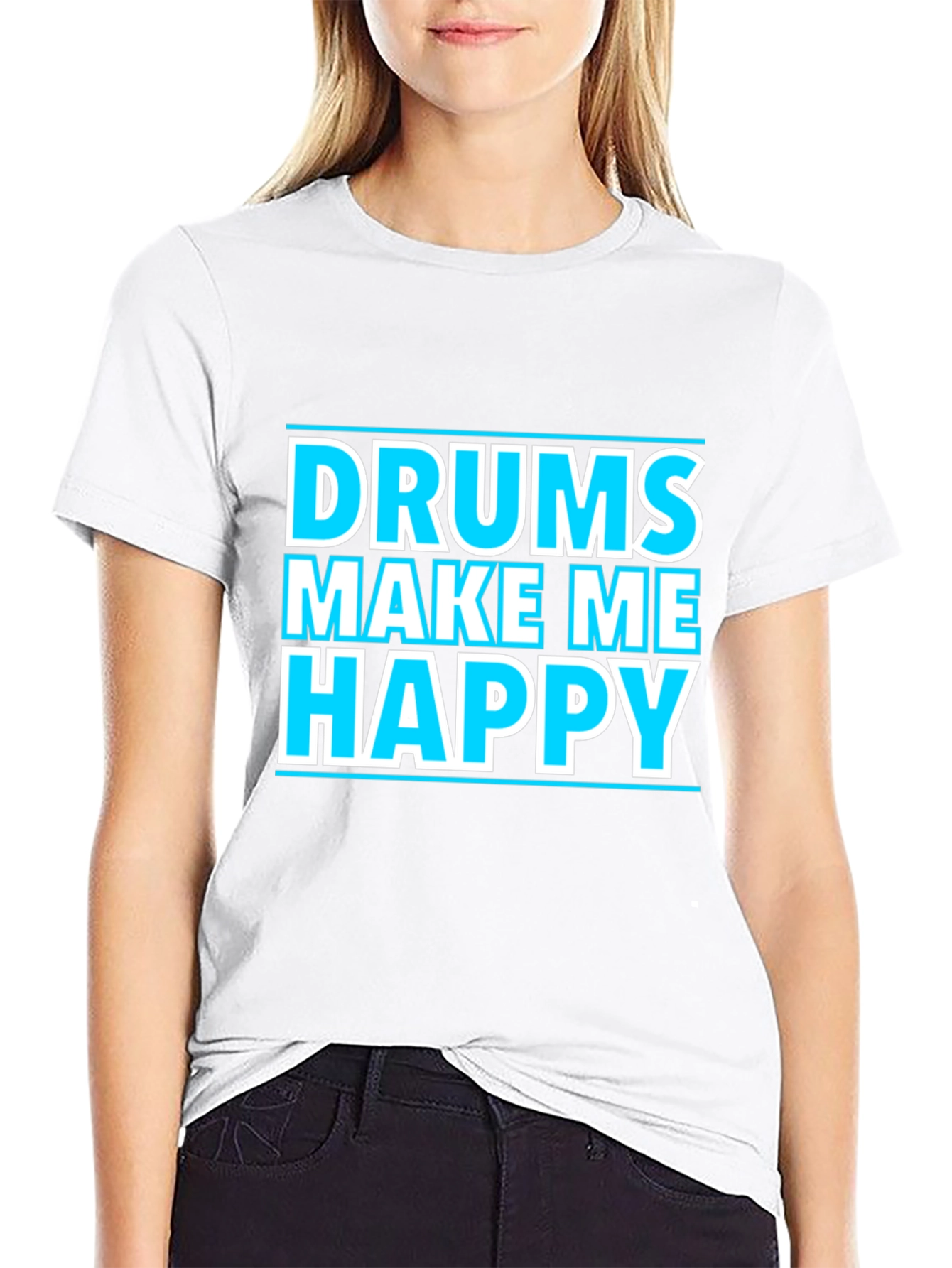 Drums Make Me Happy Graphic T-Shirt