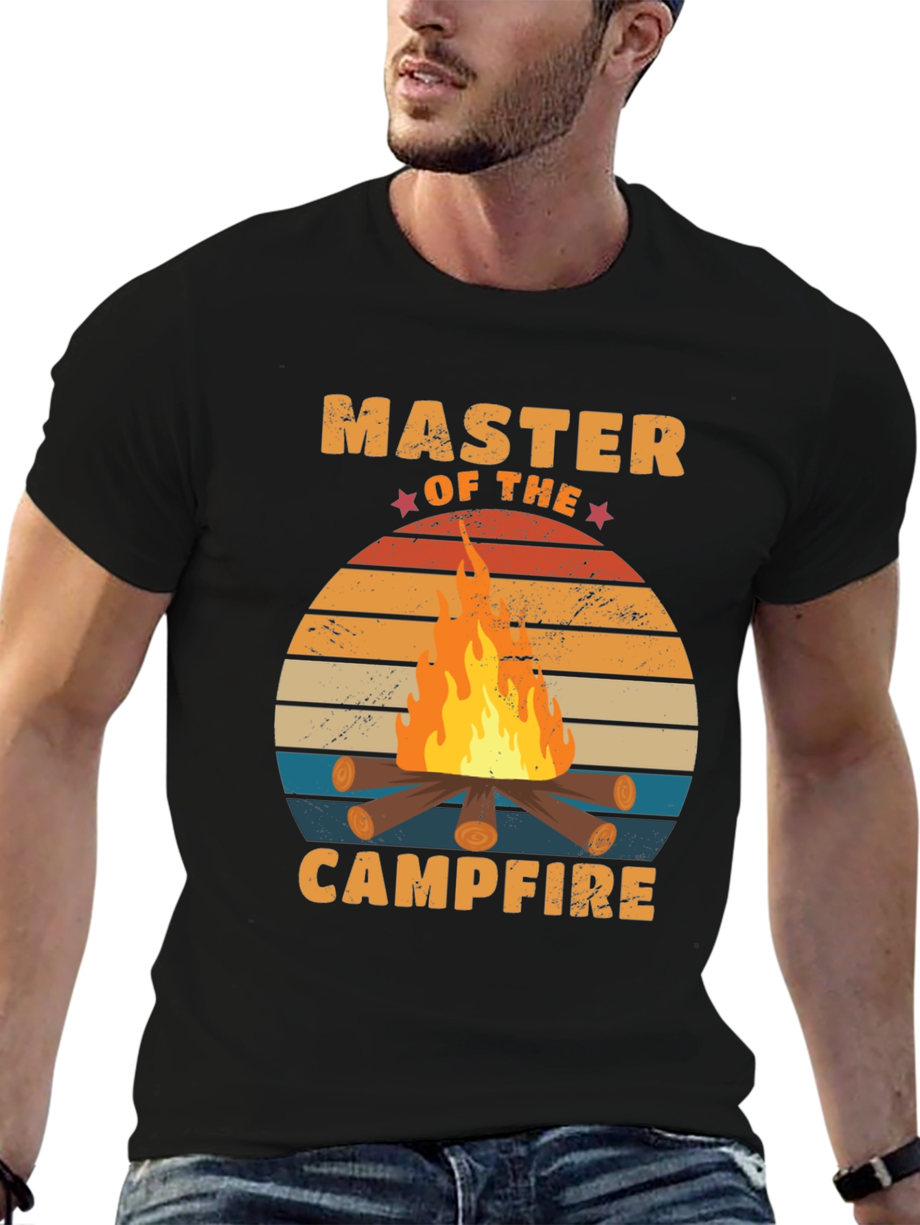 Master of the Campfire Graphic Tee - Outdoor Adventure Shirt