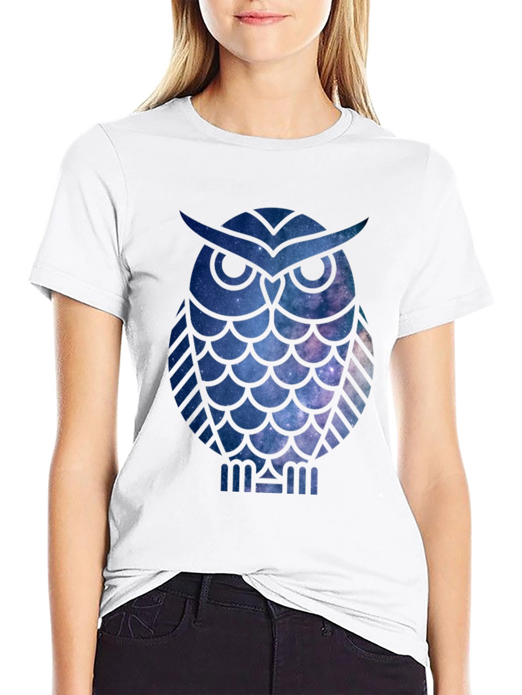 Galaxy Owl Black T-Shirt