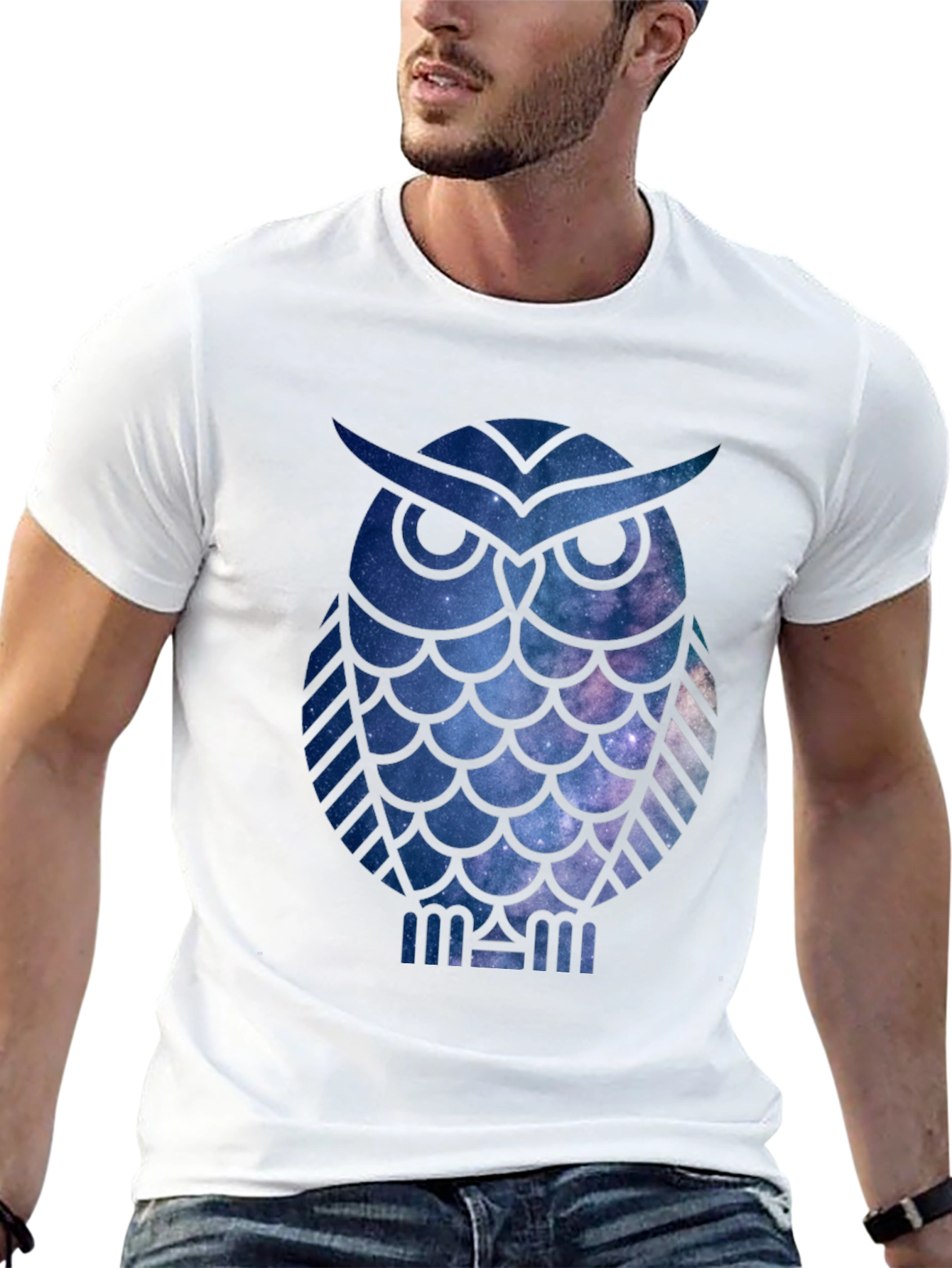 Galaxy Owl Black T-Shirt