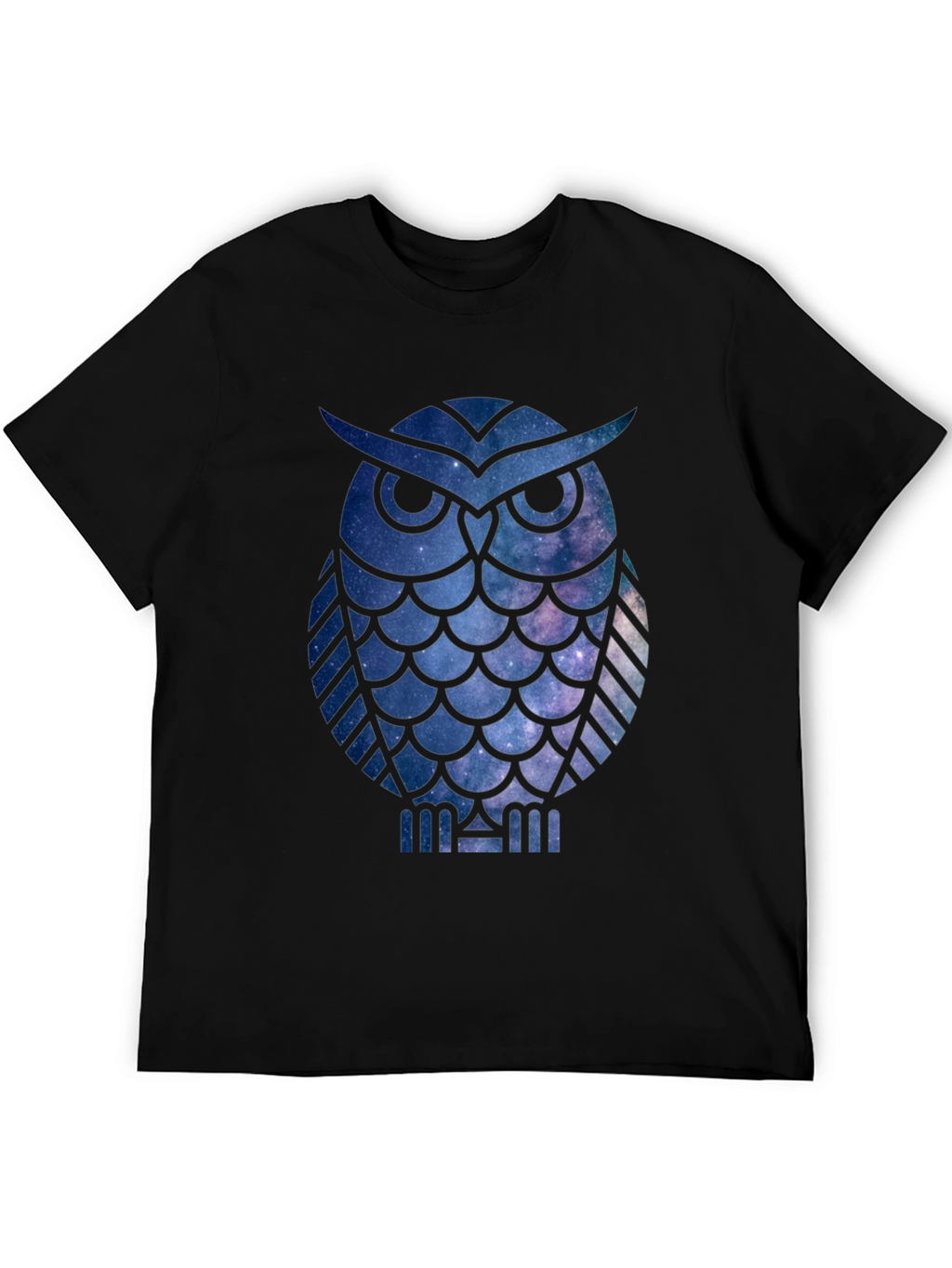 Galaxy Owl Black T-Shirt